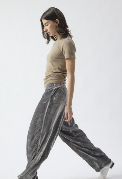 American Vintage Ankaz Velvet Trousers - Little Mouse