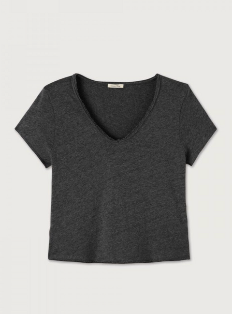 American Vintage Sonoma V-Neck Short Sleeve T-Shirt - Vintage Black