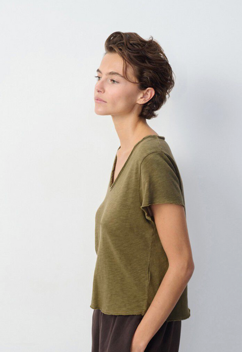 American Vintage Sonoma V-Neck Short Sleeve T-Shirt - Vintage Bush