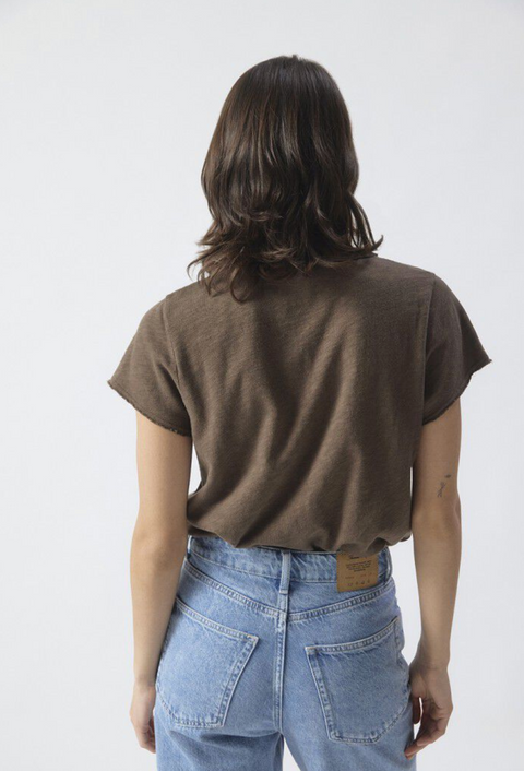 American Vintage Sonoma V-Neck Short Sleeve T-Shirt - Vintage Chestnut