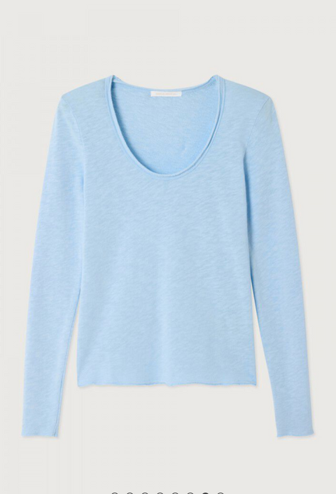 American Vintage Sonoma Long Sleeve Scoop Neck T-Shirt - Vintage Splash