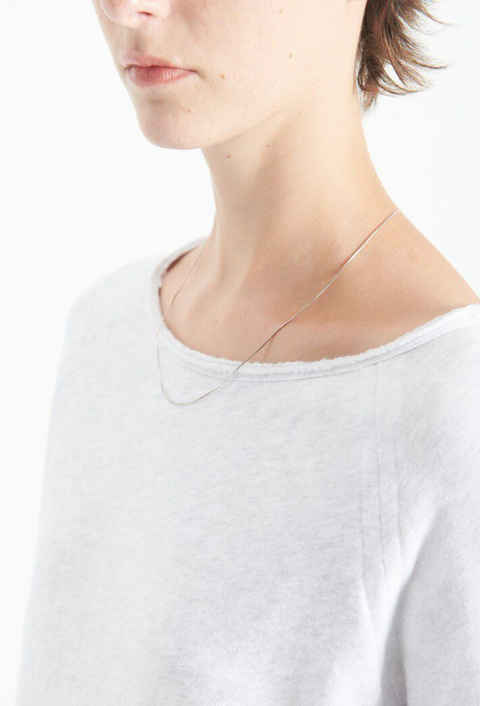 American Vintage Sonoma Long Sleeve Boatneck T-Shirt - Arctic Melange