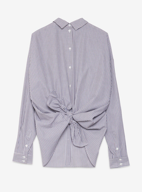 Ottod'Ame Stripe Shirt - Off White/Navy/Choc