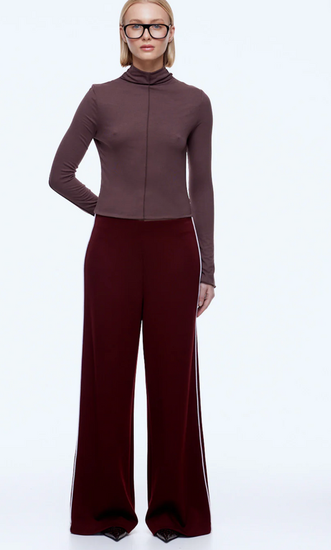Ena Pelly Alessia Jersey Pant - Burgundy