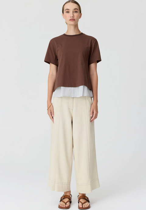 POL Clothing Mirel Multimedia Tee - Chocolate