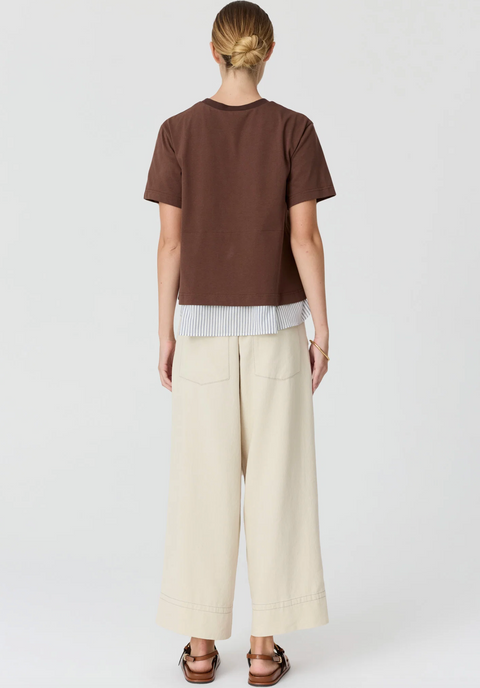 POL Clothing Mirel Multimedia Tee - Chocolate