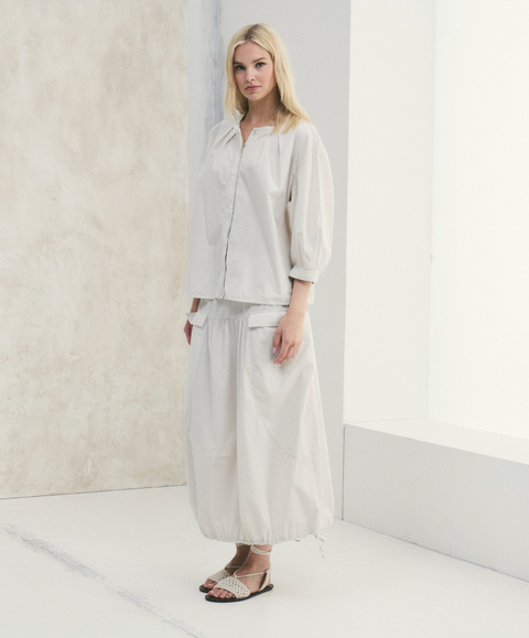 Transit Light Poplin Skirt - Sand