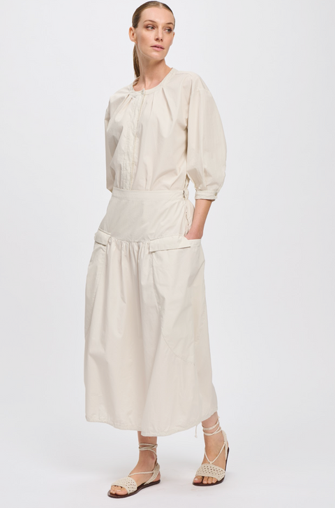 Transit Light Poplin Skirt - Sand