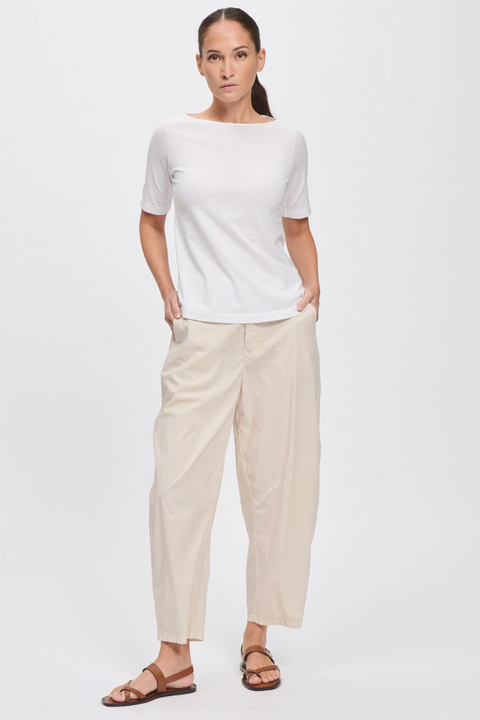 Transit Fine Boatneck Tee - White