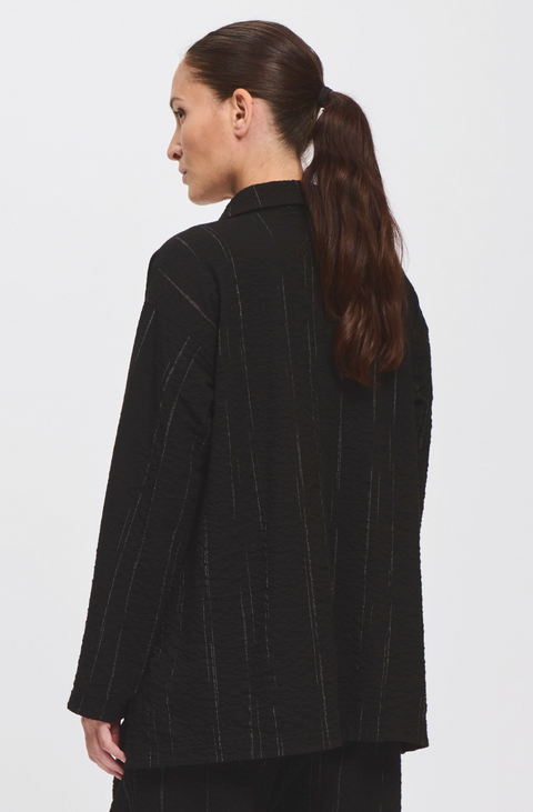 Transit Pinstripe Jacket - Black
