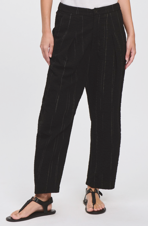 Transit Pinstripe Pant - Black
