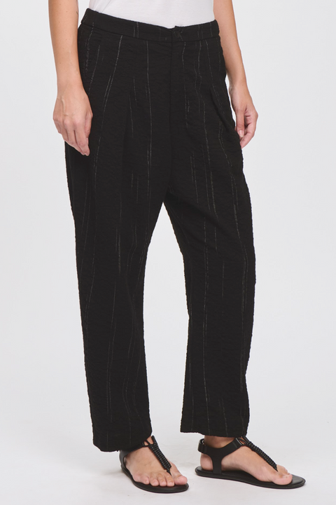 Transit Pinstripe Pant - Black