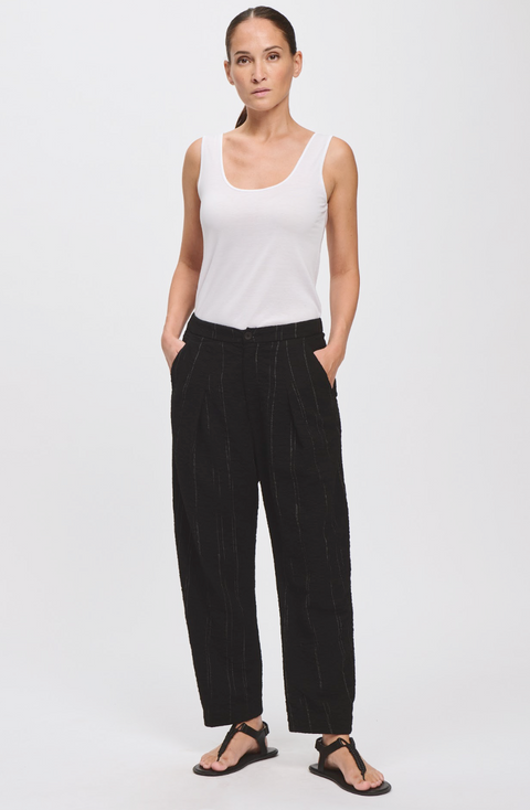 Transit Pinstripe Pant - Black