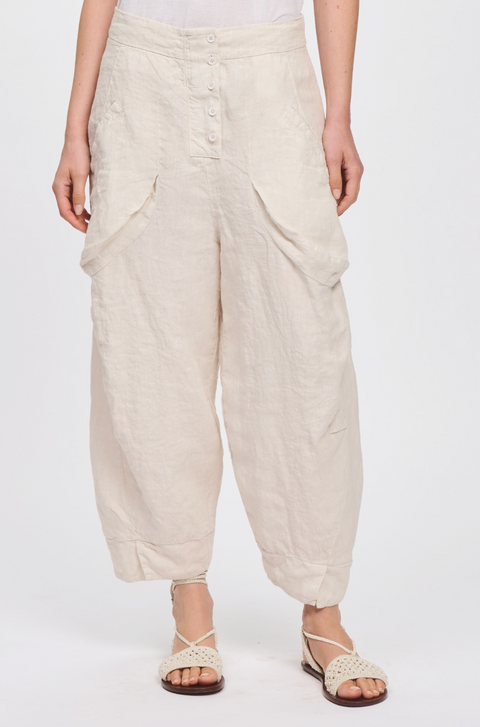Transit Button Front Pant - Sand