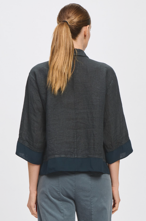Transit Linen Shirt / Jacket - Dark Olive