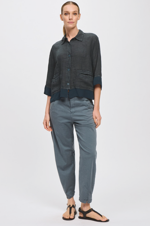 Transit Linen Shirt / Jacket - Dark Olive