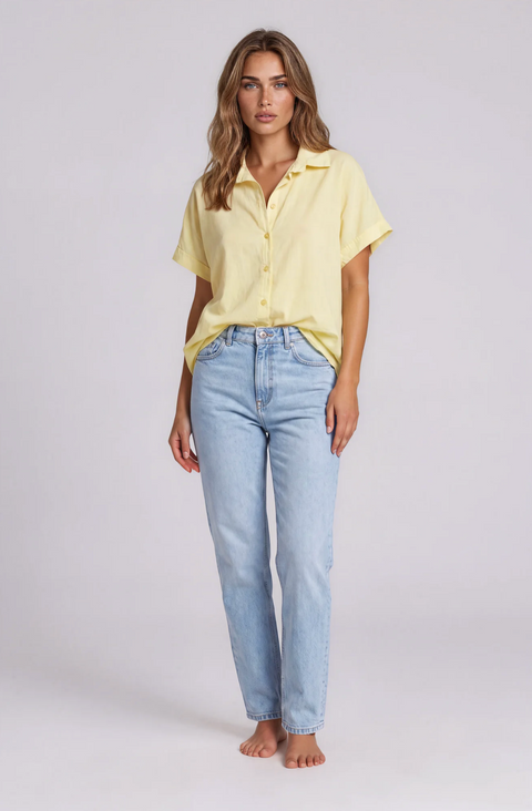 La Gemme Luna Short Sleeve Shirt - Lemon