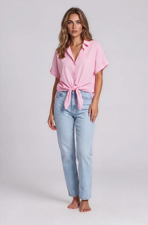 La Gemme Luna Short Sleeve Shirt - Pink