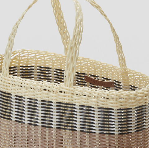 Palorosa Small Mercado Basket - Vanilla + Powder