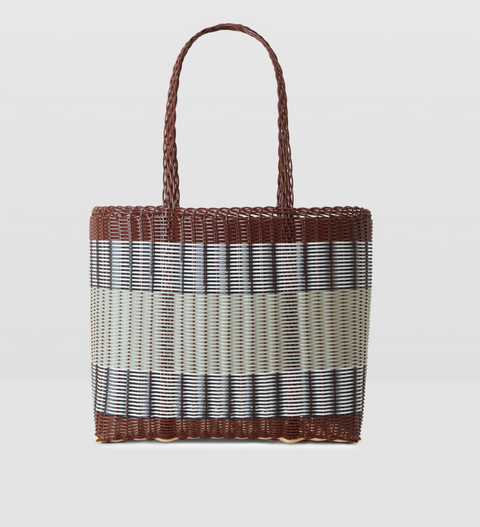 Palorosa Medium Mercado Basket - Chocolate + Palm