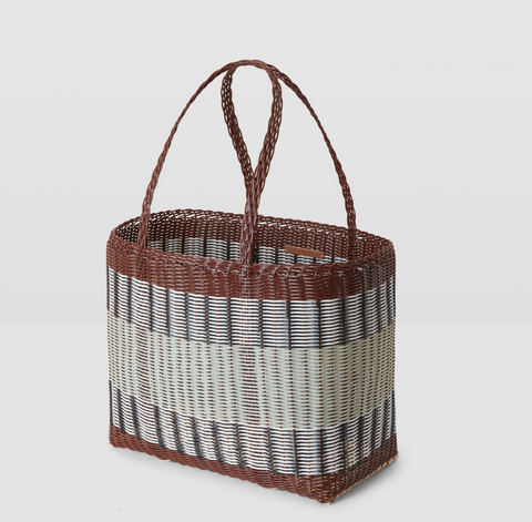 Palorosa Medium Mercado Basket - Chocolate + Palm