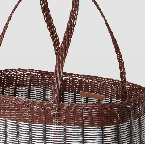 Palorosa Medium Mercado Basket - Chocolate + Palm