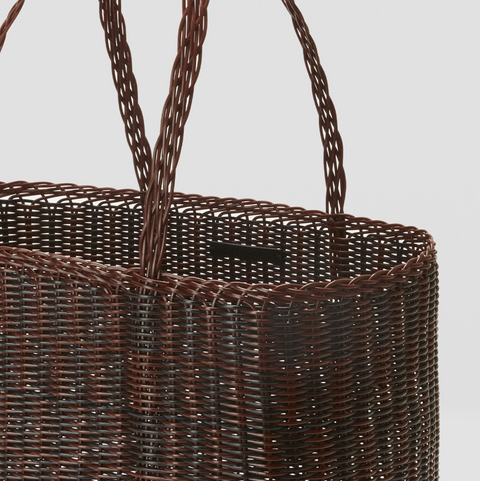 Palorosa Medium Quadretti Basket - Chocolate + Black
