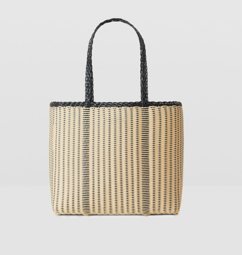 Palorosa Medium Edge Basket - Black + Cream
