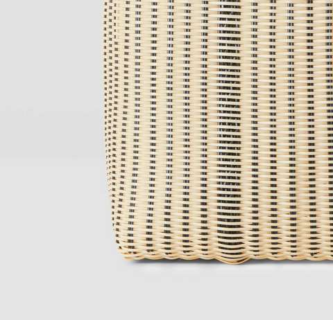 Palorosa Medium Edge Basket - Black + Cream