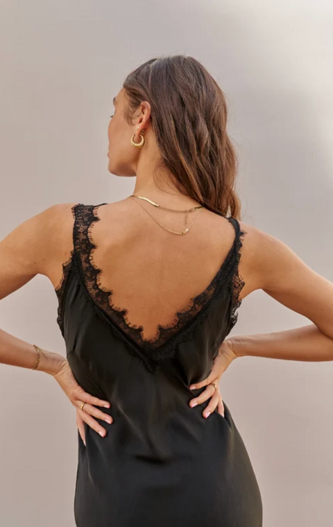 Charli London Solange Slip Dress - Black