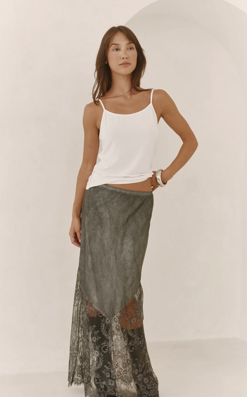 Charli London Solene Slip Skirt - Grey