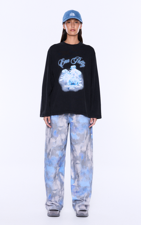 Ena Pelly Elsa Long Sleeved Relaxed Tee - Vintage Black