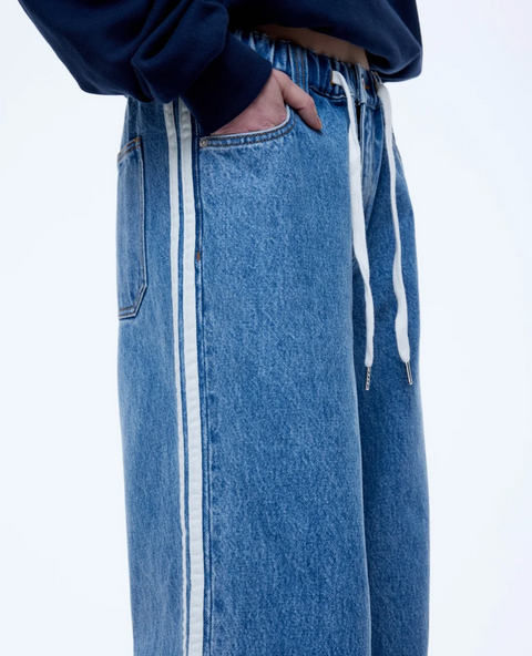 Ena Pelly Sophie Wide Leg Jean - Light Indigo