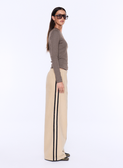 Ena Pelly Myla Wide Leg Pant - Wheat