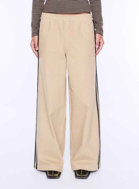 Ena Pelly Myla Wide Leg Pant - Wheat