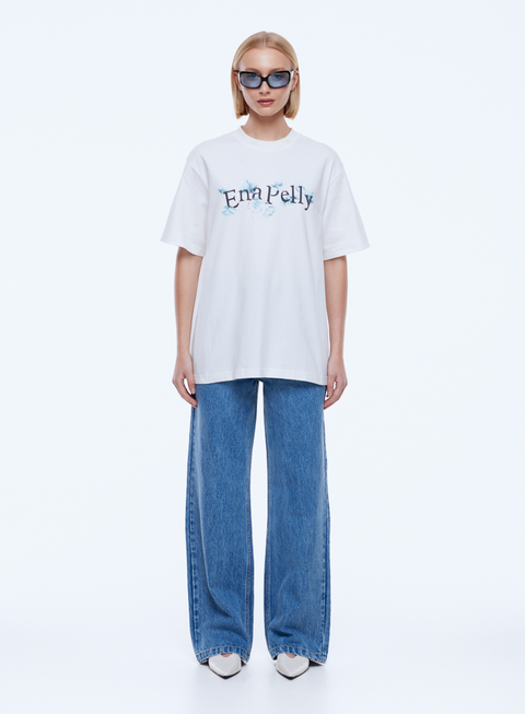 Ena Pelly Sophia Relaxed Tee - Vintage White/Ena Pelly