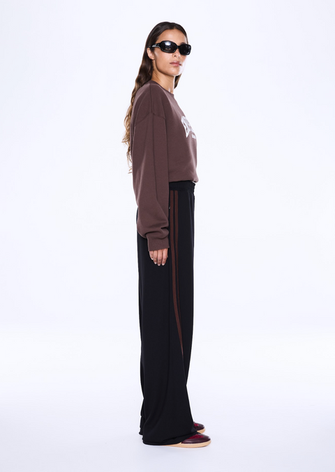 Ena Pelly Valentina Stripe Pant - Black/Brown