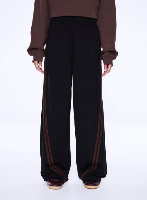 Ena Pelly Valentina Stripe Pant - Black/Brown