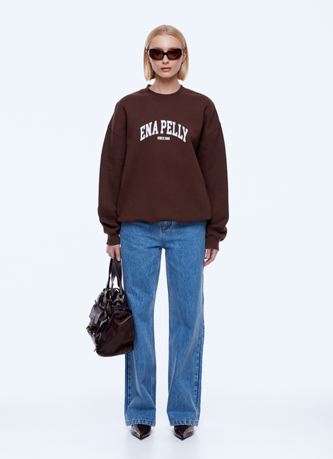 Ena Pelly Mila Oversized Sweater - Chocolate