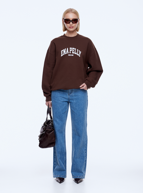 Ena Pelly Mila Oversized Sweater - Chocolate