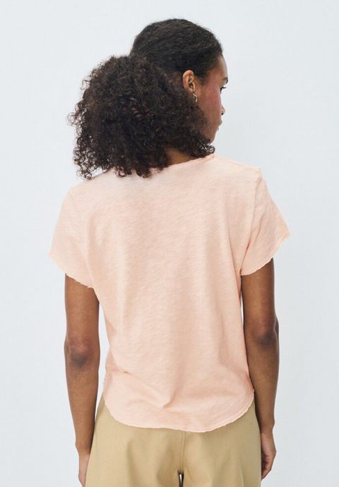 American Vintage Sonoma V-Neck Short Sleeve T-Shirt - Vintage Biscuit