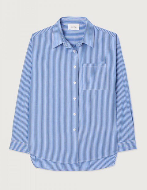 American Vintage Zatybay Stripe Shirt - Aqua