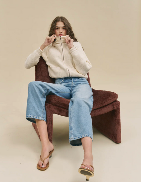 Outland Denim Rachel Mid Boyfriend Jean 29" - Vintage Blue