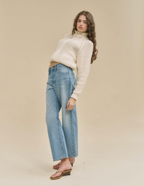 Outland Denim Rachel Mid Boyfriend Jean 29" - Vintage Blue