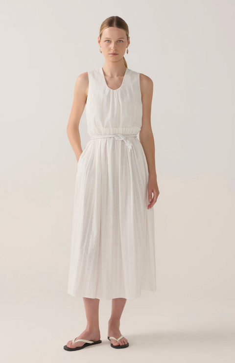 Foemina Alexis Dress - White Check Cotton