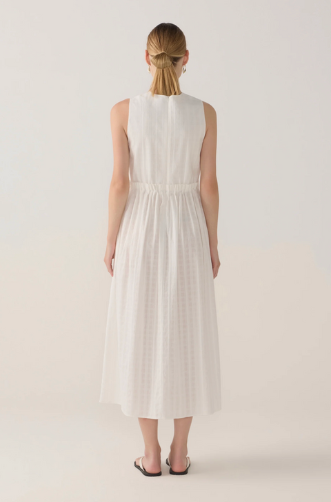 Foemina Alexis Dress - White Check Cotton