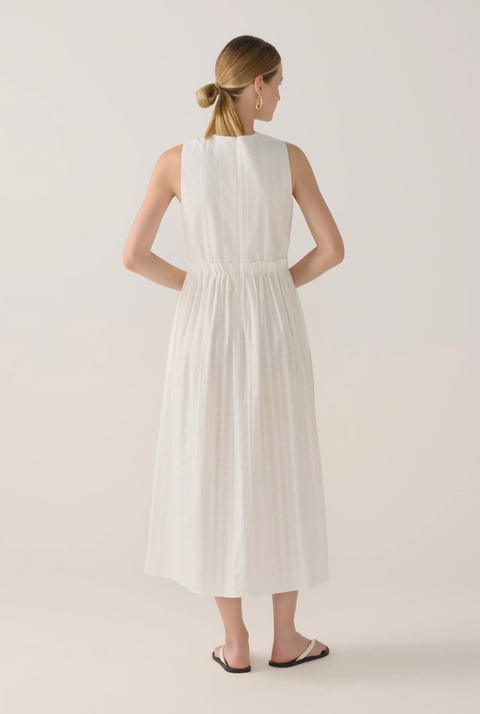 Foemina Alexis Dress - White Check Cotton