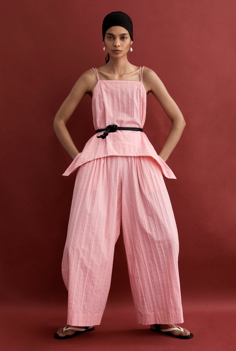 Foemina Neena Top - Watermelon Check Cotton