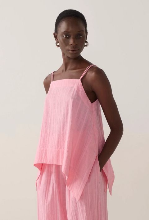 Foemina Neena Top - Watermelon Check Cotton