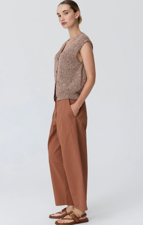 POL Clothing Rye Knit Vest - Toffee